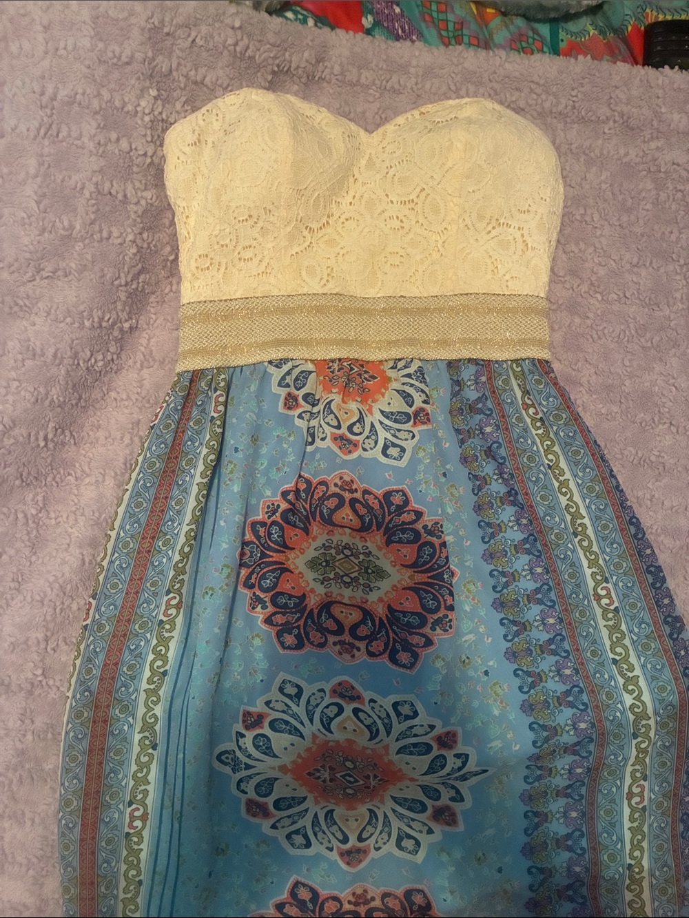 Strapless maxi dress